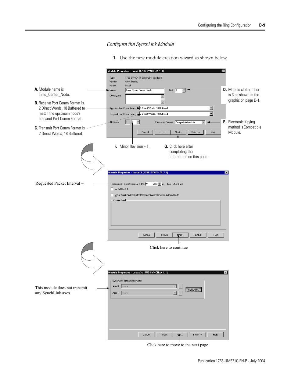 Configure the synchlink module | Rockwell Automation 1756-SYNCH ControlLogix SynchLink Module User Manual User Manual | Page 119 / 146
