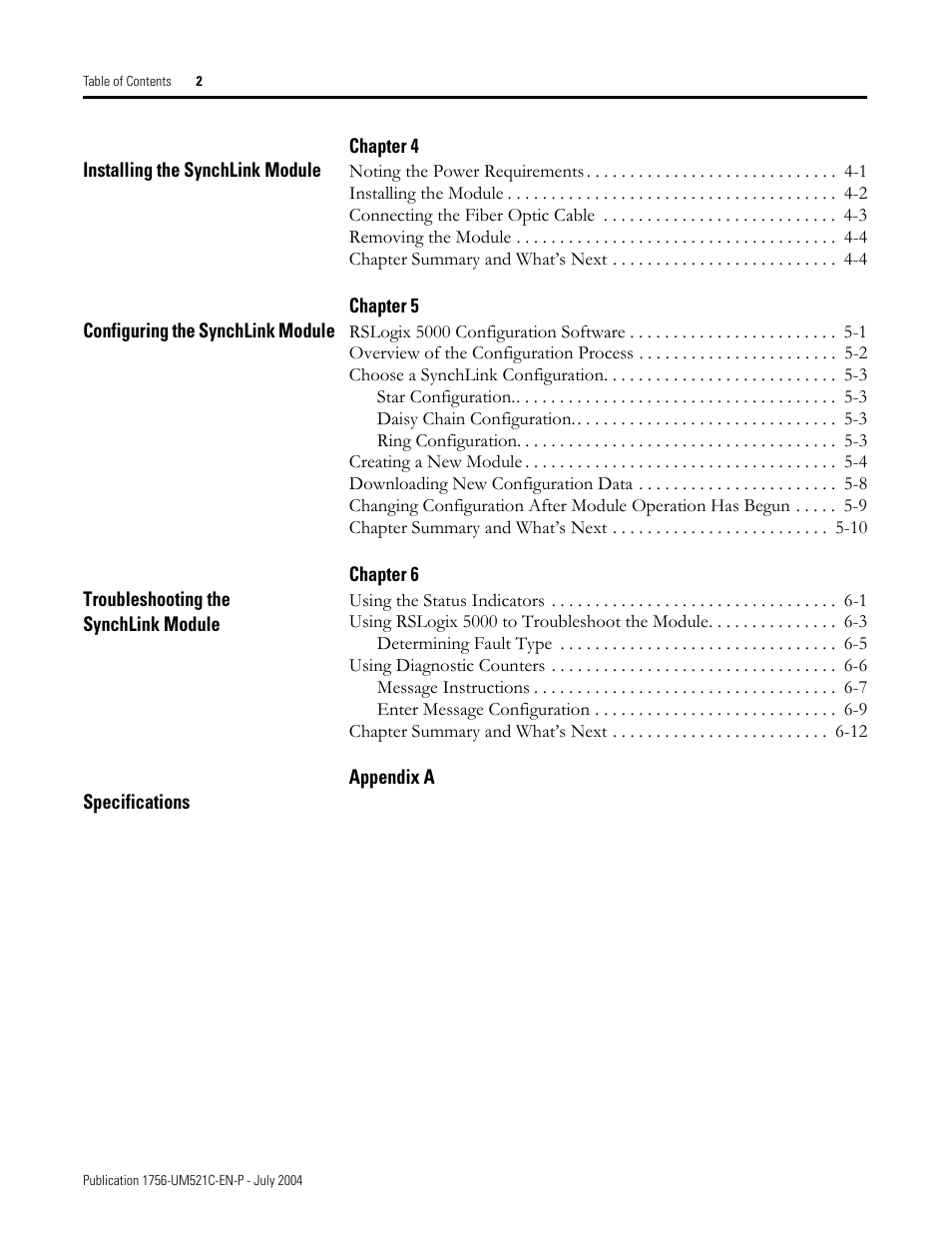 Rockwell Automation 1756-SYNCH ControlLogix SynchLink Module User Manual User Manual | Page 12 / 146