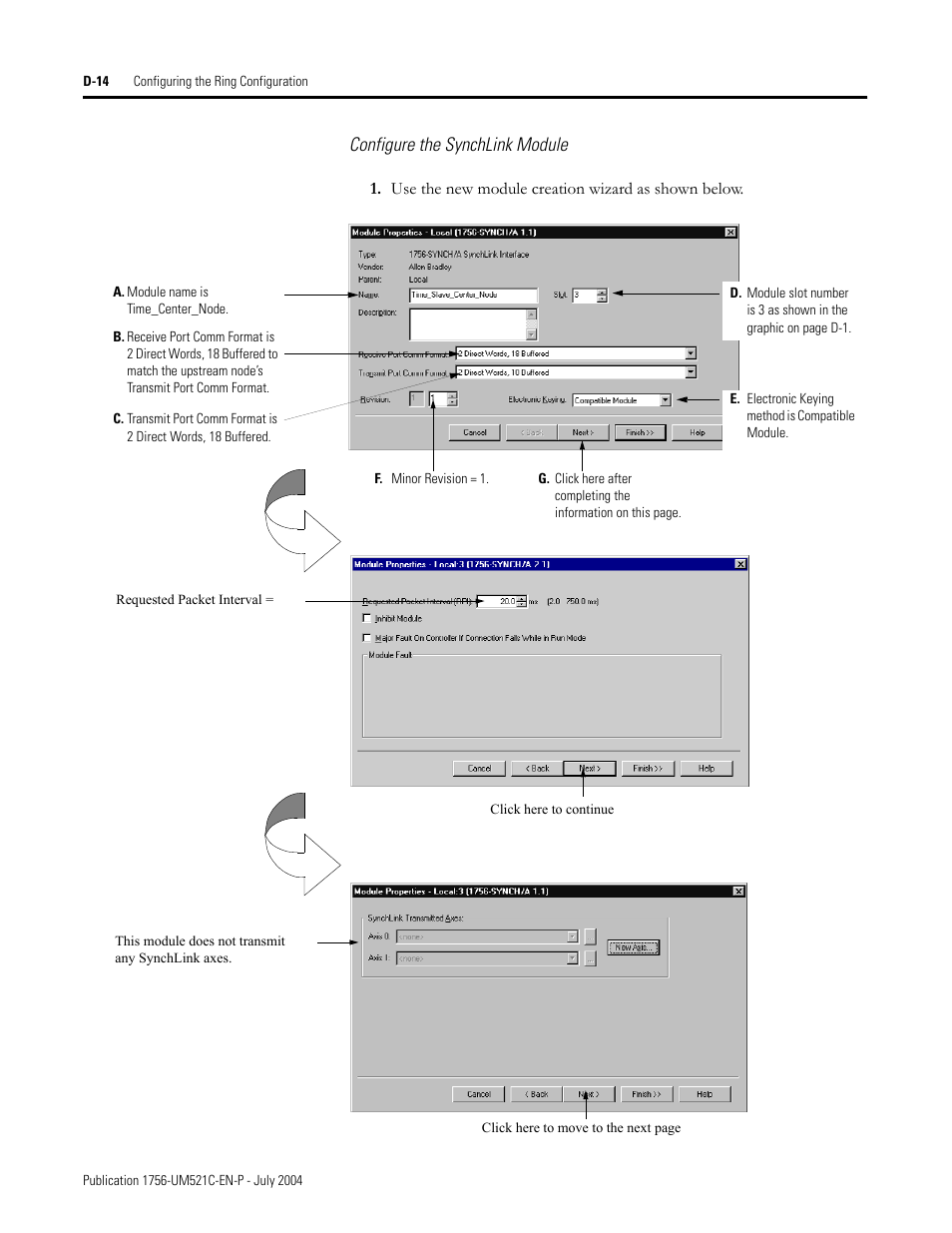 Configure the synchlink module | Rockwell Automation 1756-SYNCH ControlLogix SynchLink Module User Manual User Manual | Page 124 / 146