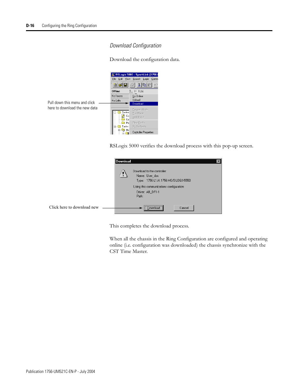 Rockwell Automation 1756-SYNCH ControlLogix SynchLink Module User Manual User Manual | Page 126 / 146