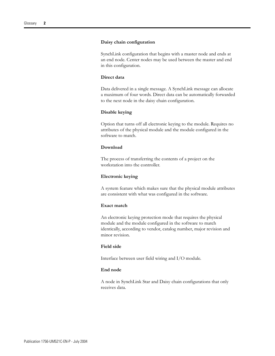 Rockwell Automation 1756-SYNCH ControlLogix SynchLink Module User Manual User Manual | Page 134 / 146