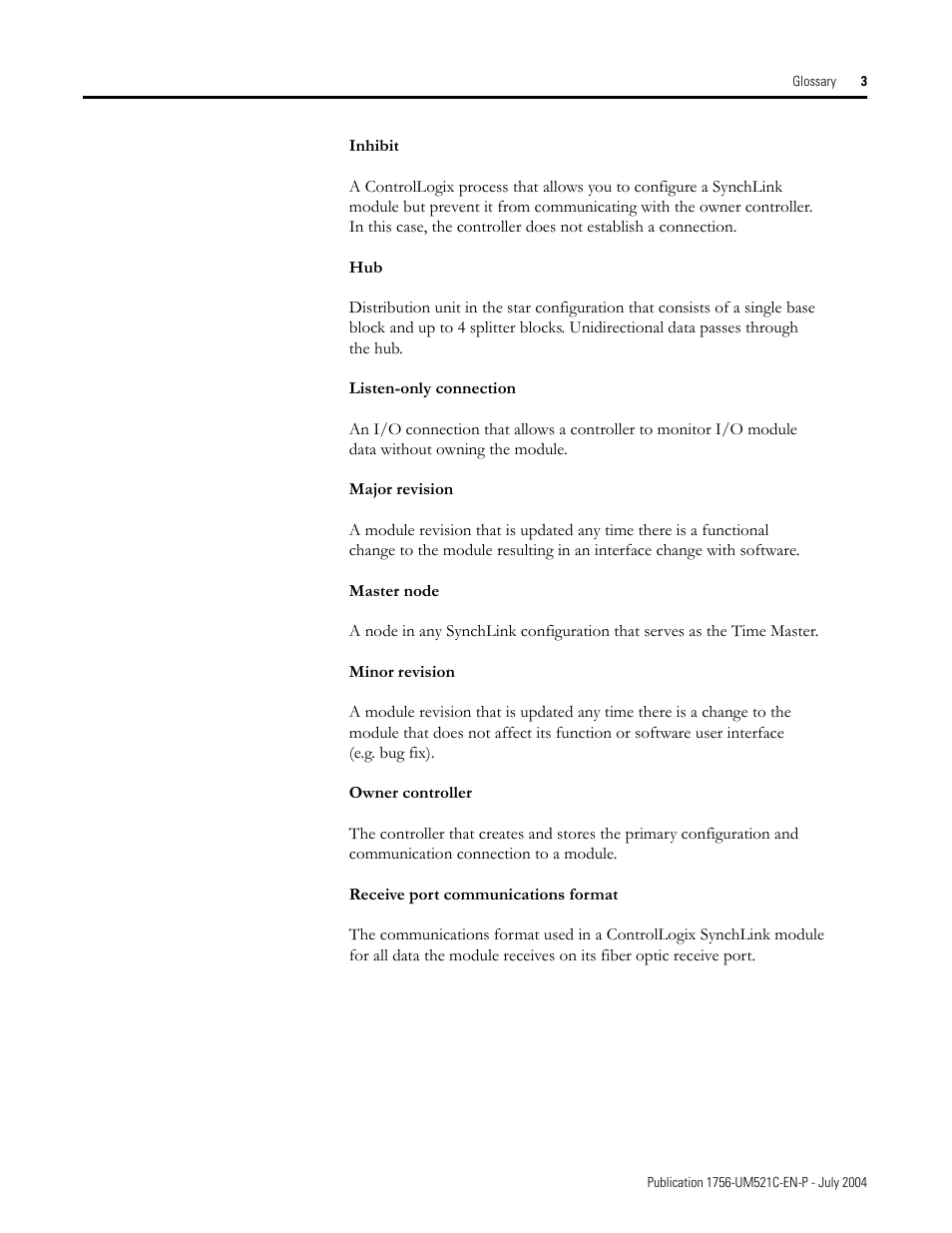 Rockwell Automation 1756-SYNCH ControlLogix SynchLink Module User Manual User Manual | Page 135 / 146
