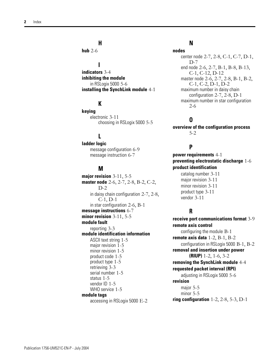 Rockwell Automation 1756-SYNCH ControlLogix SynchLink Module User Manual User Manual | Page 140 / 146