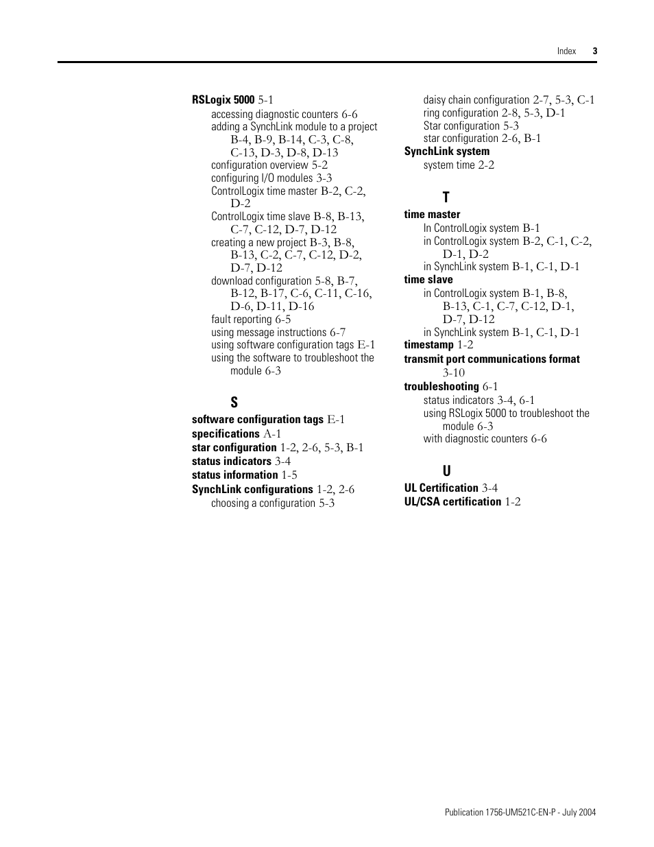 Rockwell Automation 1756-SYNCH ControlLogix SynchLink Module User Manual User Manual | Page 141 / 146