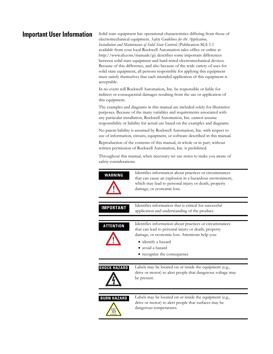 Important user information | Rockwell Automation 1756-SYNCH ControlLogix SynchLink Module User Manual User Manual | Page 2 / 146