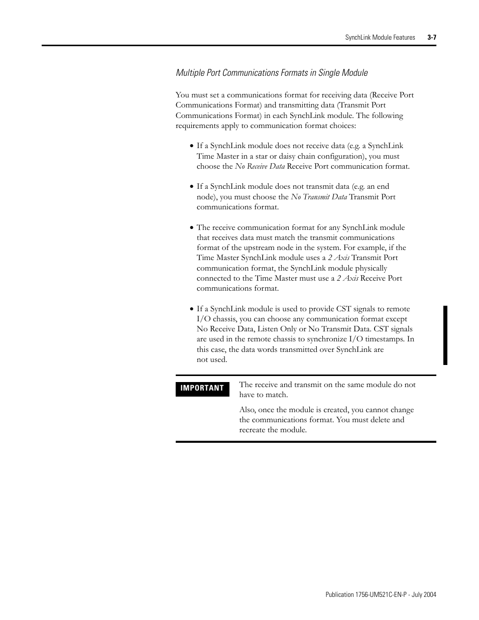 Rockwell Automation 1756-SYNCH ControlLogix SynchLink Module User Manual User Manual | Page 35 / 146