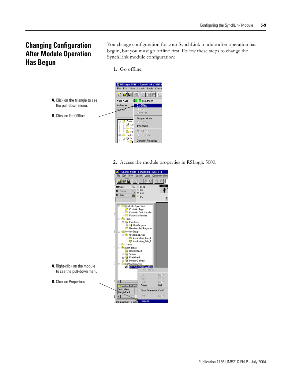 Rockwell Automation 1756-SYNCH ControlLogix SynchLink Module User Manual User Manual | Page 61 / 146