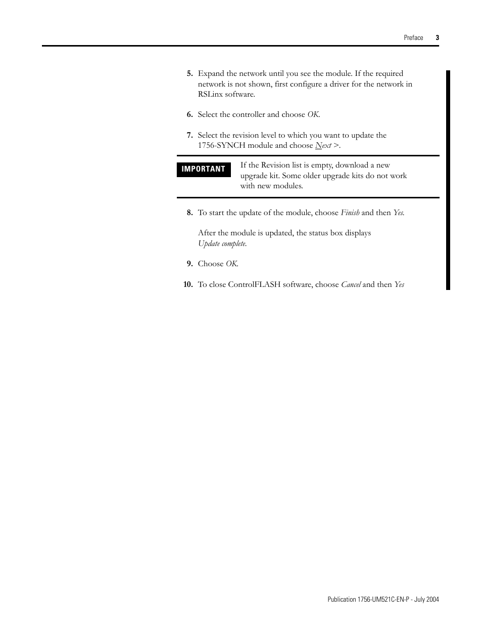 Rockwell Automation 1756-SYNCH ControlLogix SynchLink Module User Manual User Manual | Page 7 / 146