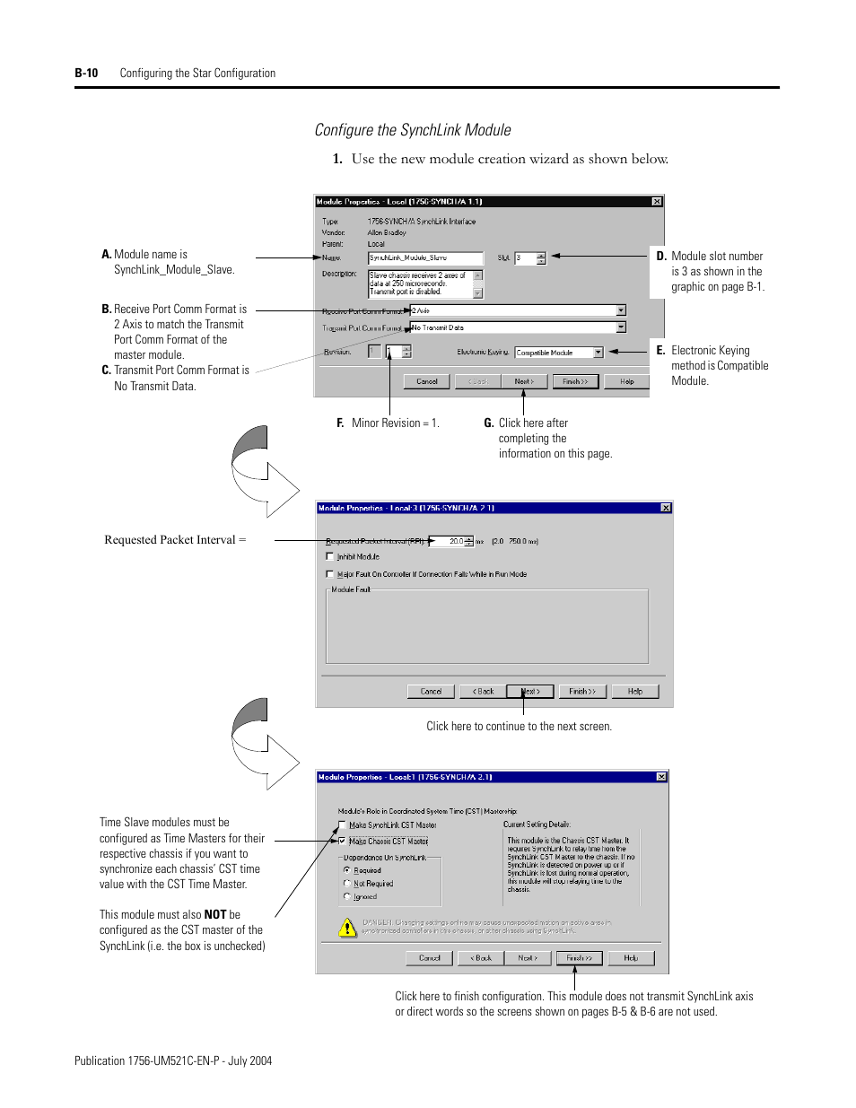 Configure the synchlink module | Rockwell Automation 1756-SYNCH ControlLogix SynchLink Module User Manual User Manual | Page 86 / 146