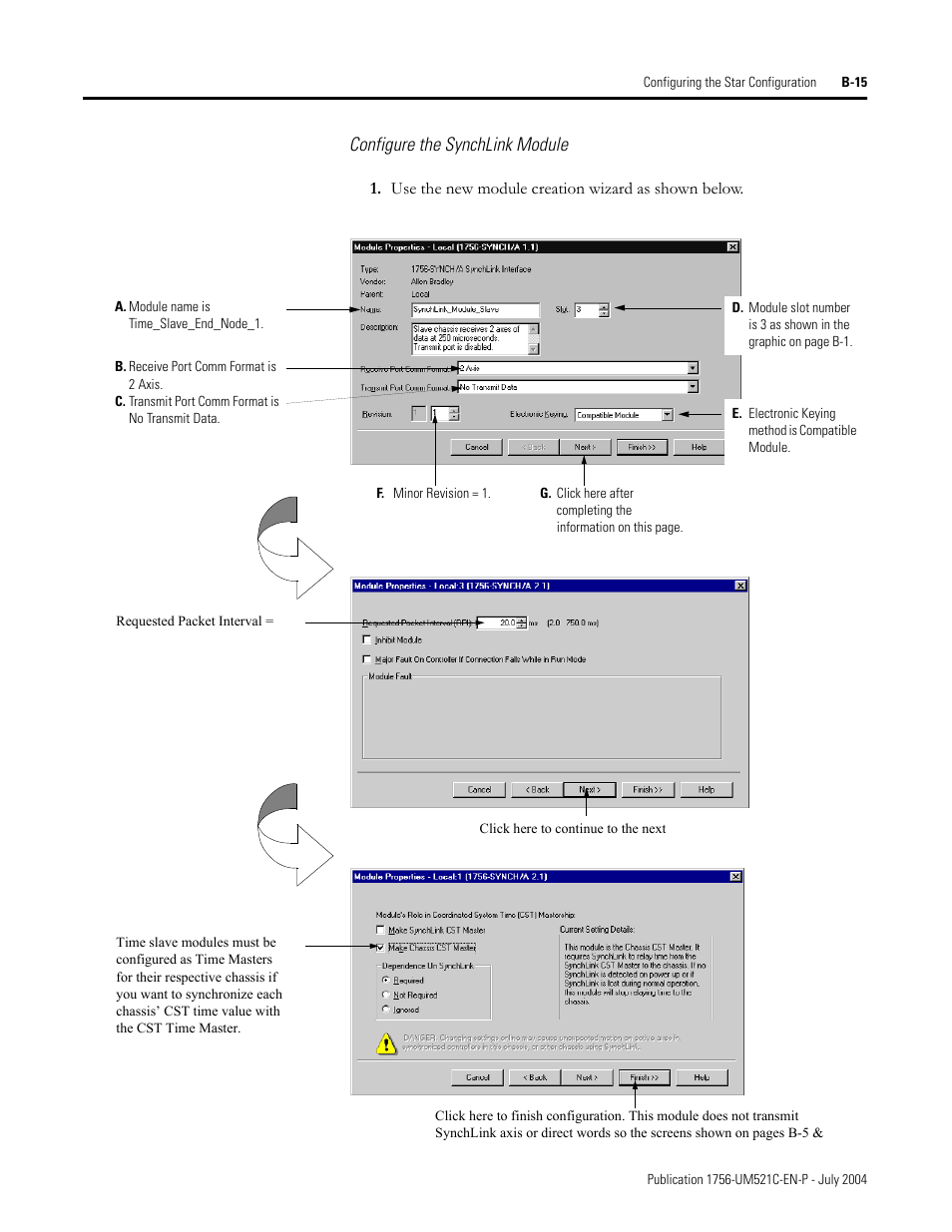 Configure the synchlink module | Rockwell Automation 1756-SYNCH ControlLogix SynchLink Module User Manual User Manual | Page 91 / 146