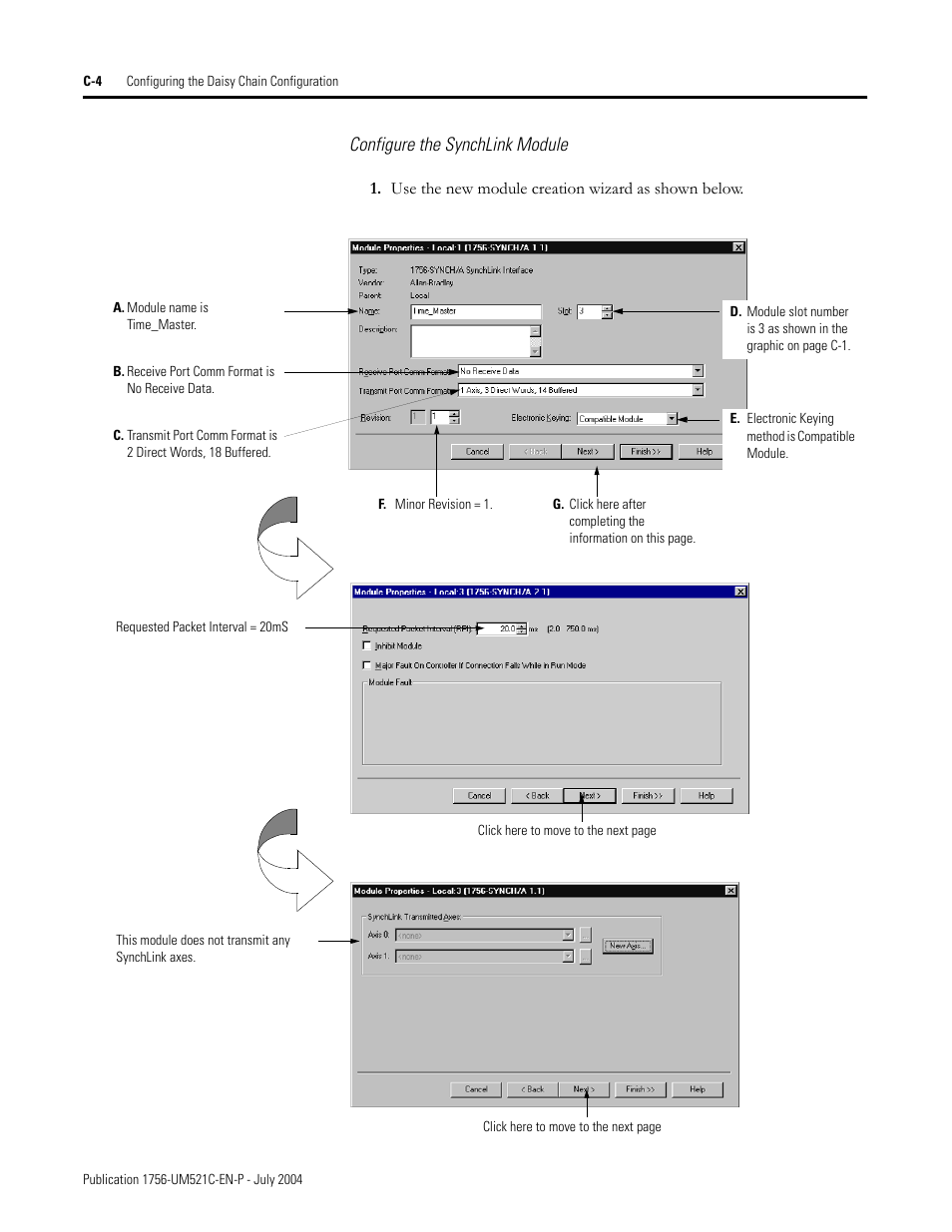 Configure the synchlink module | Rockwell Automation 1756-SYNCH ControlLogix SynchLink Module User Manual User Manual | Page 98 / 146