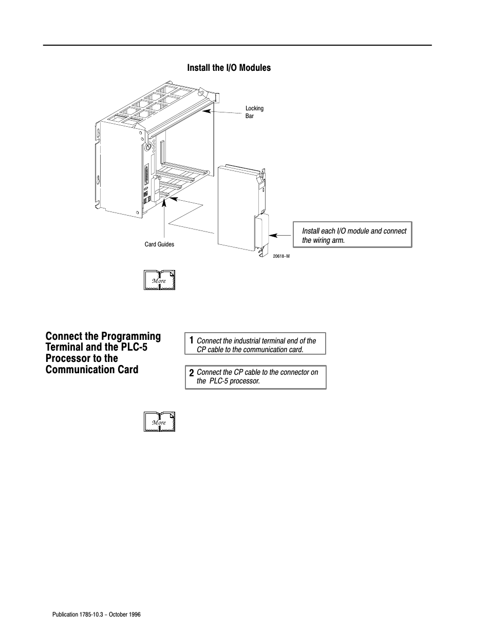 Connect the programming terminal and the plc 5 | Rockwell Automation 1785-LTx,D178510.3 QUICK START CLASSIC PLC-5 PROG User Manual | Page 13 / 25