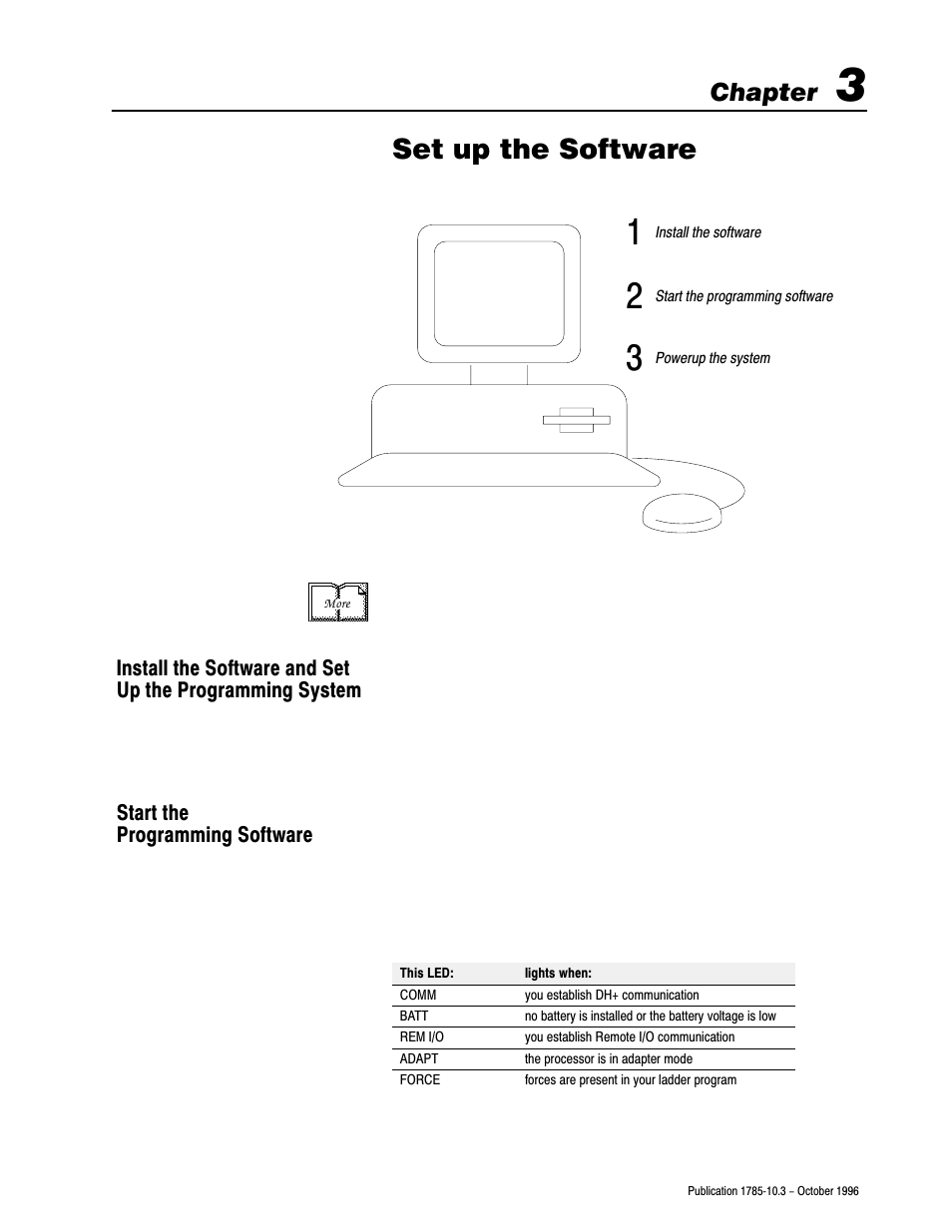 3 - set up the software, Start the programming software, Set up the software | Chapter | Rockwell Automation 1785-LTx,D178510.3 QUICK START CLASSIC PLC-5 PROG User Manual | Page 14 / 25