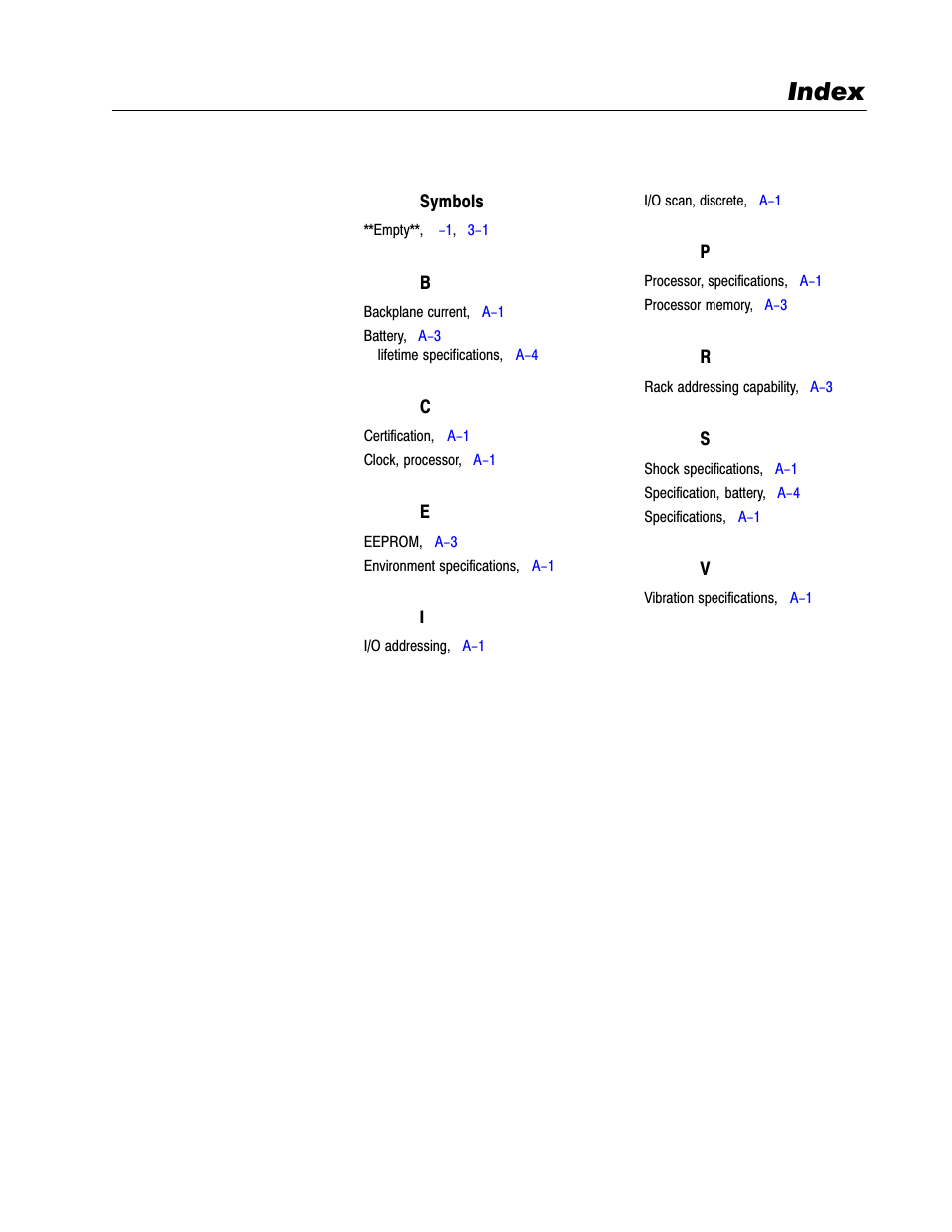 Index | Rockwell Automation 1785-LTx,D178510.3 QUICK START CLASSIC PLC-5 PROG User Manual | Page 22 / 25