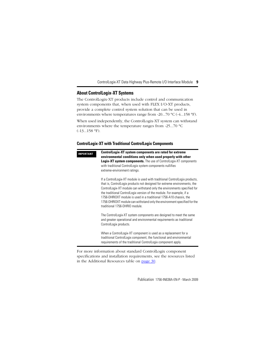 About controllogix-xt systems | Rockwell Automation 1756-DHRIOXT ControlLogix-XT Data Highway Plus-Remote I/O Communication Interface Module User Manual | Page 9 / 32