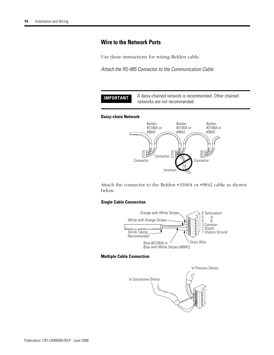 Wire to the network ports | Rockwell Automation 1761-NET-AIC Advanced Interface Converter (AIC+) User Manual User Manual | Page 18 / 46