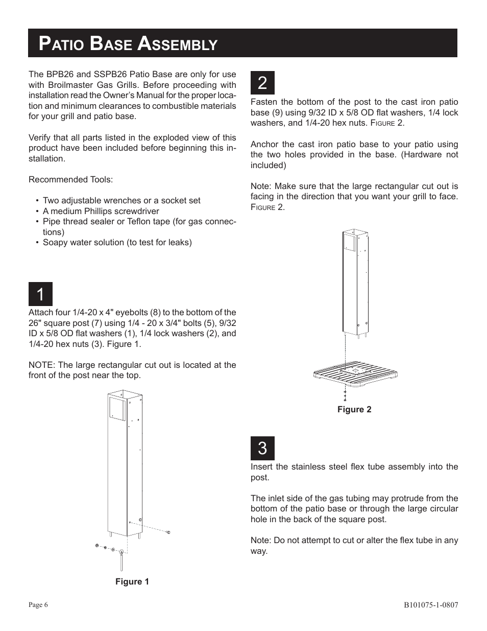 Atio, Ssembly | Broilmaster SSPB26-1 User Manual | Page 6 / 8