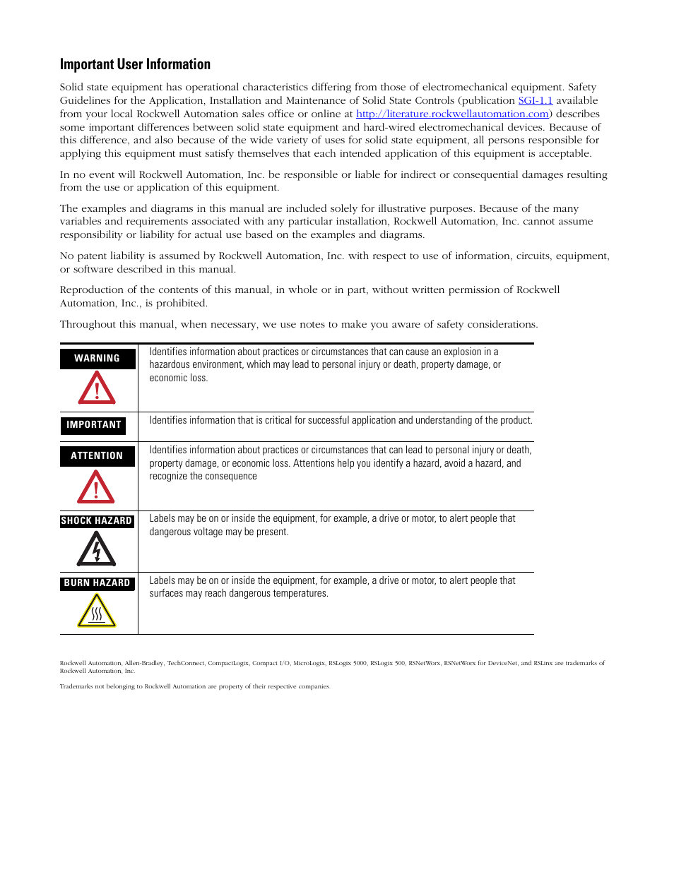 Important user information | Rockwell Automation 1769-IF4FXOF2F Compact Combination Fast Analog I/O Module User Manual | Page 2 / 94