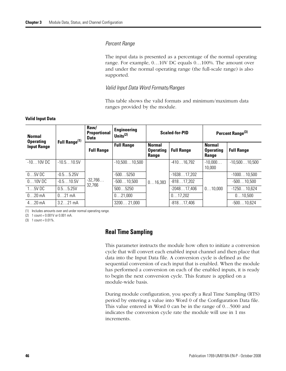 Real time sampling | Rockwell Automation 1769-IF4FXOF2F Compact Combination Fast Analog I/O Module User Manual | Page 46 / 94