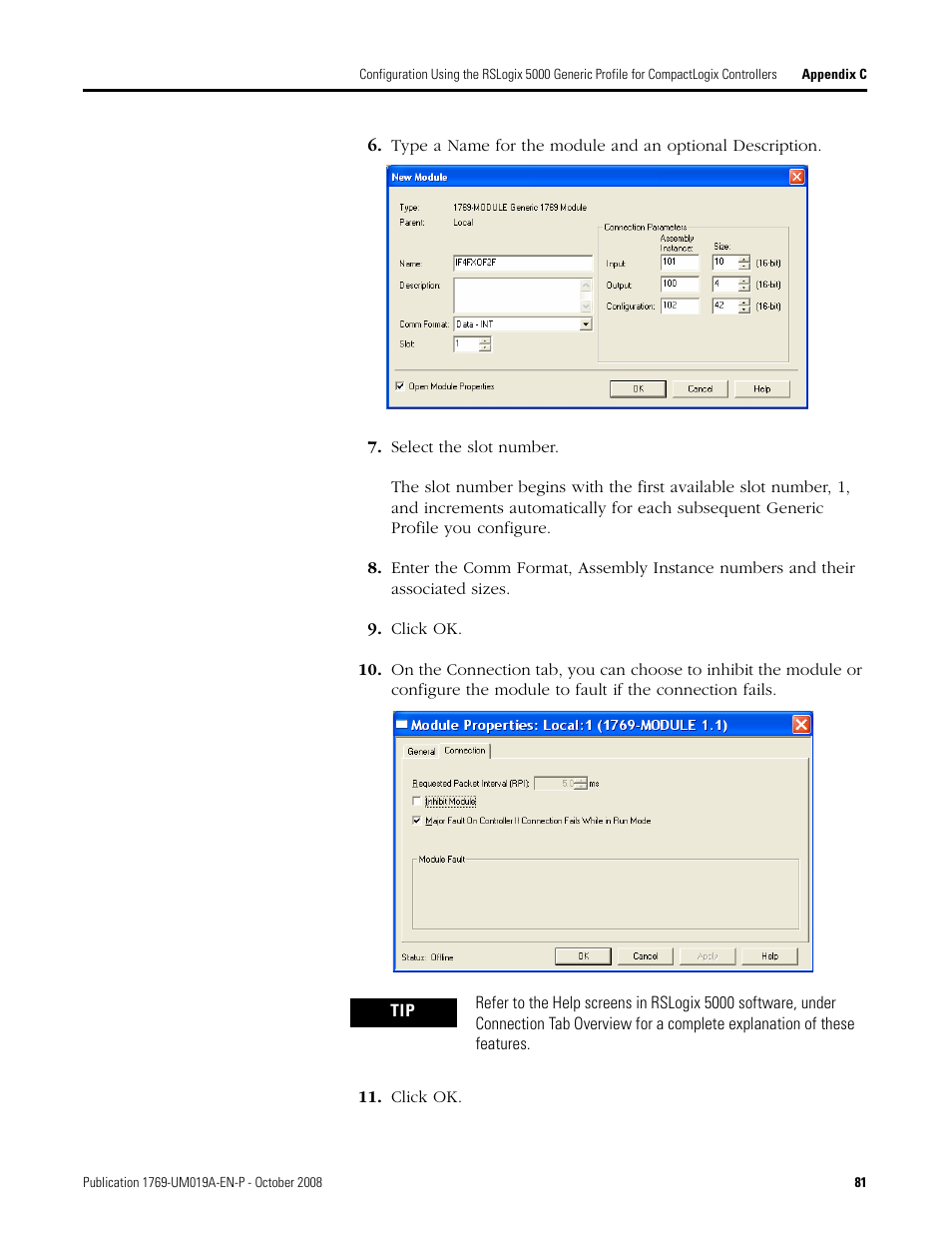 Rockwell Automation 1769-IF4FXOF2F Compact Combination Fast Analog I/O Module User Manual | Page 81 / 94