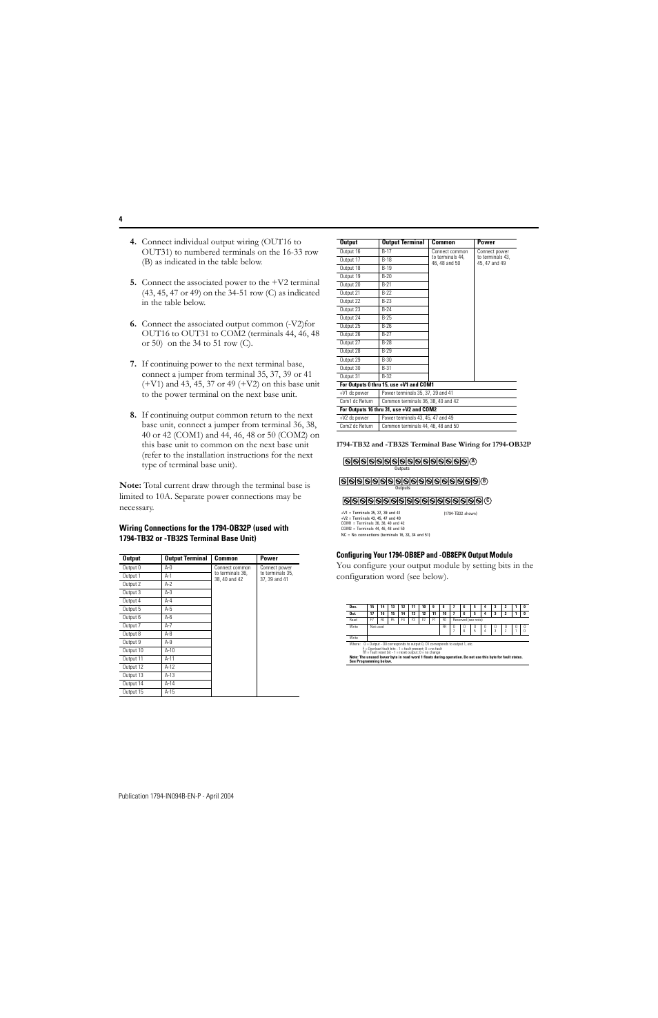 Rockwell Automation 1794-OB8_OB8EP_OB16_OB16P_OB32P Flex I/O Digital DC Sourcing Output Modules Installation Instructions User Manual | Page 4 / 8