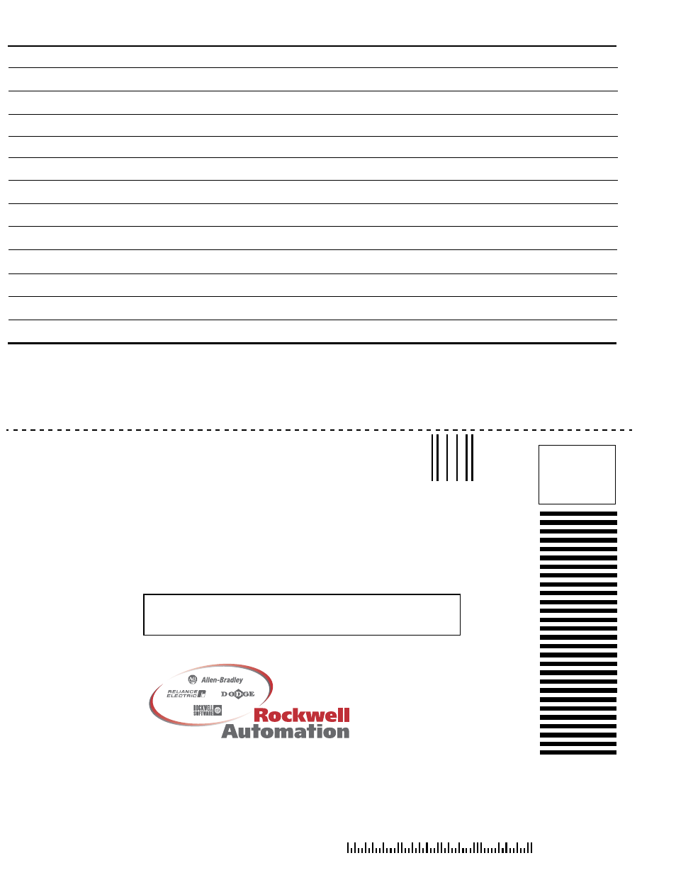 Business reply mail | Rockwell Automation 1734-SSI POINT I/O Synchronous Serial Interface Absolute Encoder Module User Manual User Manual | Page 50 / 53