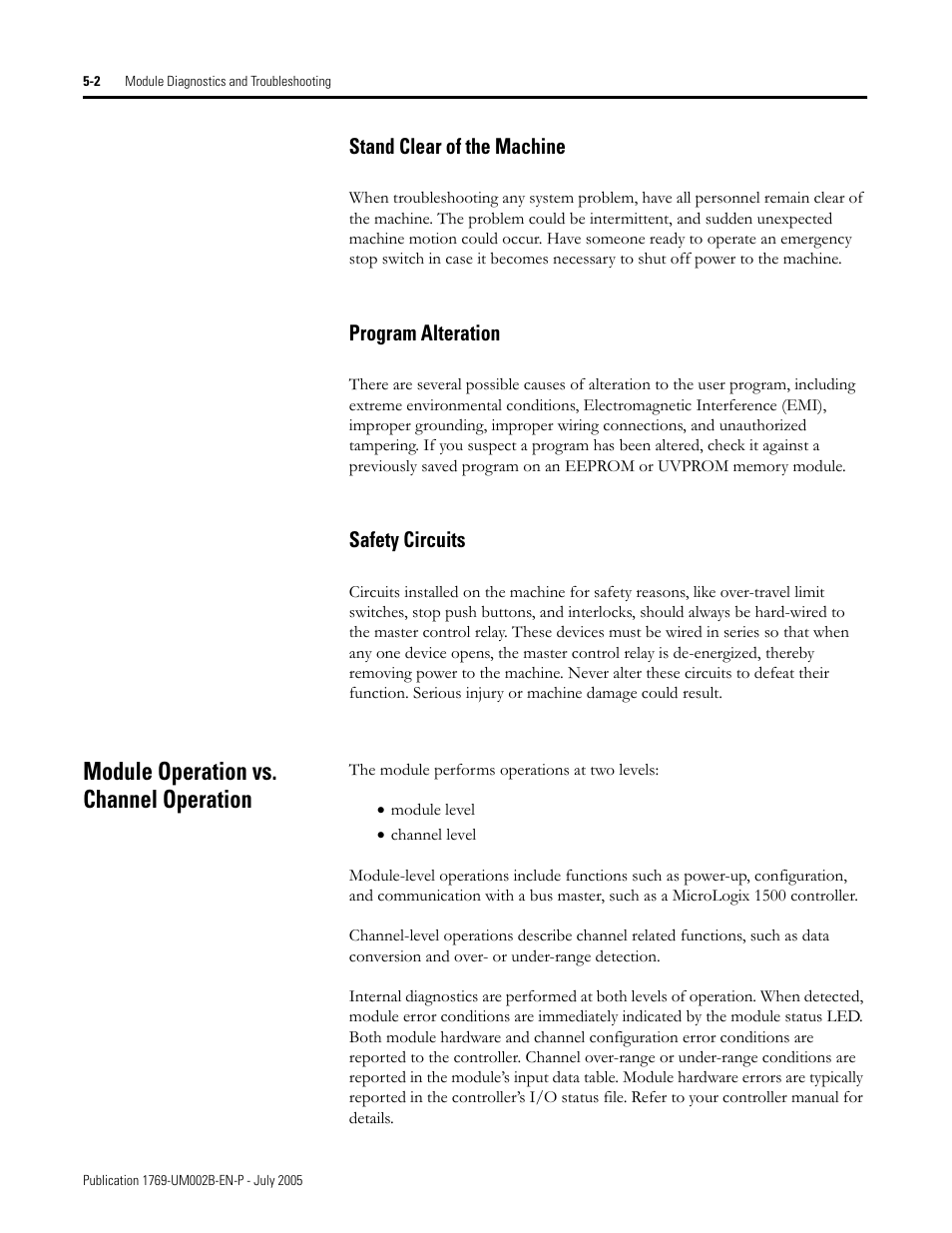 Module operation vs. channel operation, Module operation vs. channel operation -2 | Rockwell Automation 1769-OF2 Compact I/O Analog Modules User Manual | Page 120 / 184