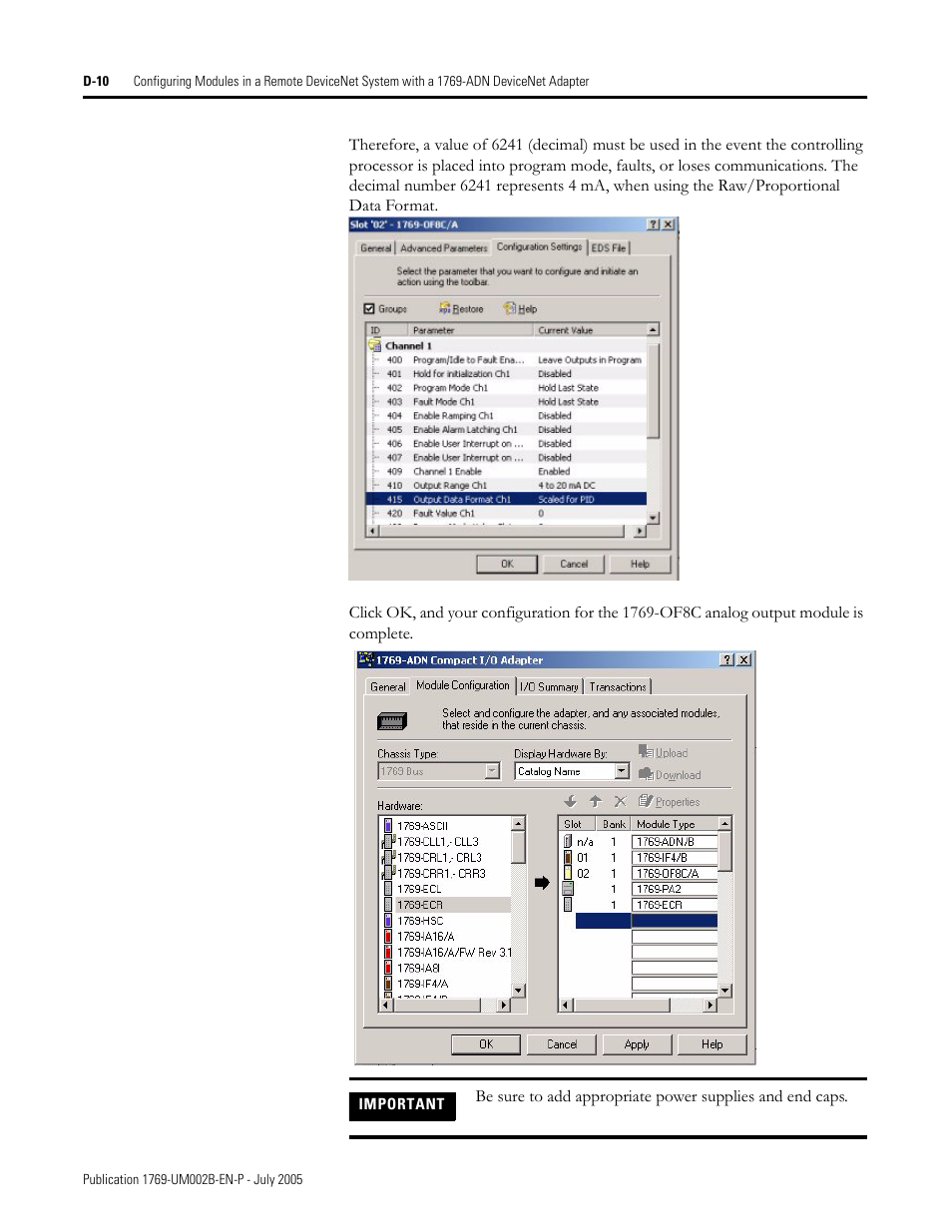 Rockwell Automation 1769-OF2 Compact I/O Analog Modules User Manual | Page 170 / 184