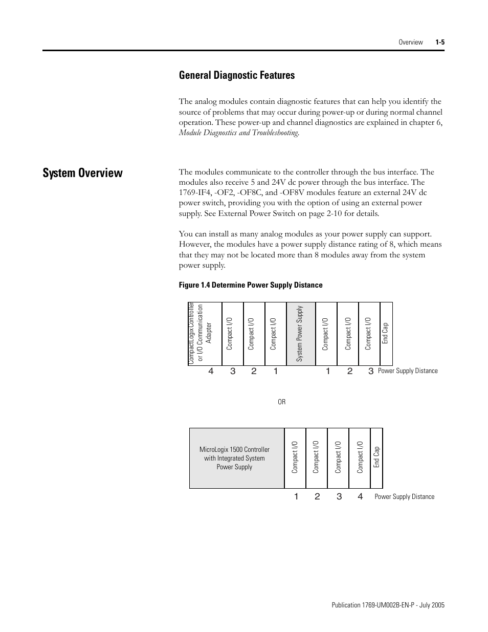 System overview, General diagnostic features -5, System overview -5 | General diagnostic features | Rockwell Automation 1769-OF2 Compact I/O Analog Modules User Manual | Page 19 / 184