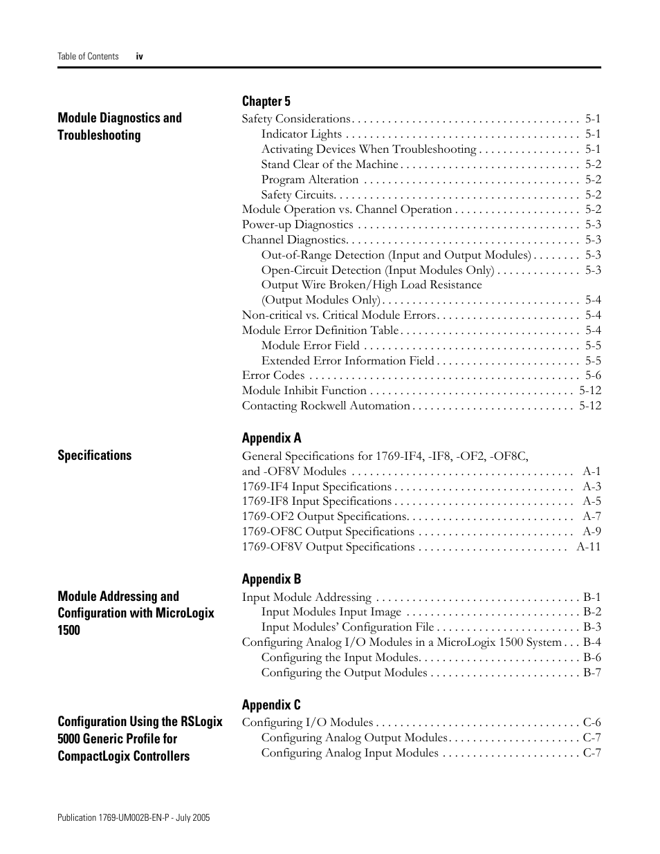 Rockwell Automation 1769-OF2 Compact I/O Analog Modules User Manual | Page 8 / 184