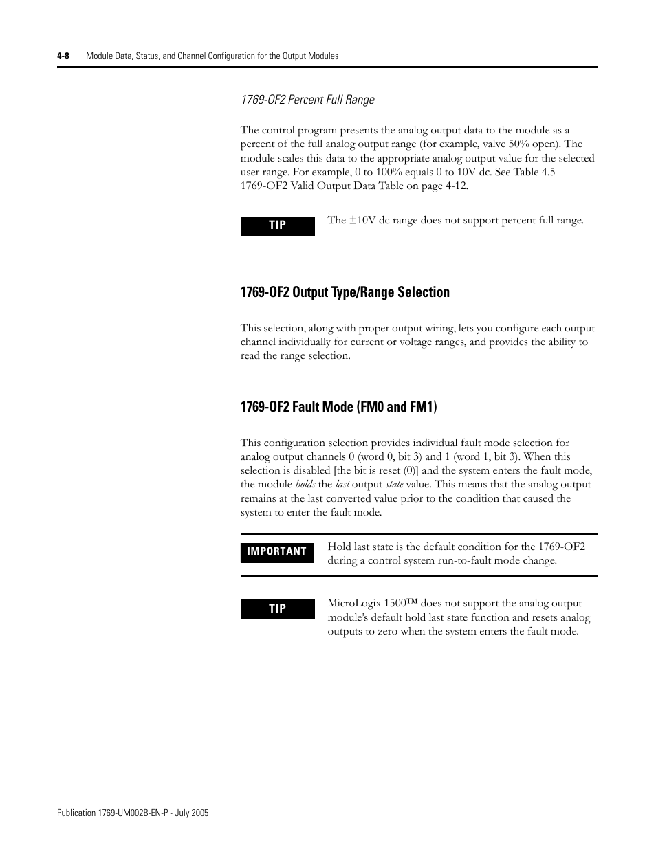 1769-of2 percent full range | Rockwell Automation 1769-OF2 Compact I/O Analog Modules User Manual | Page 90 / 184