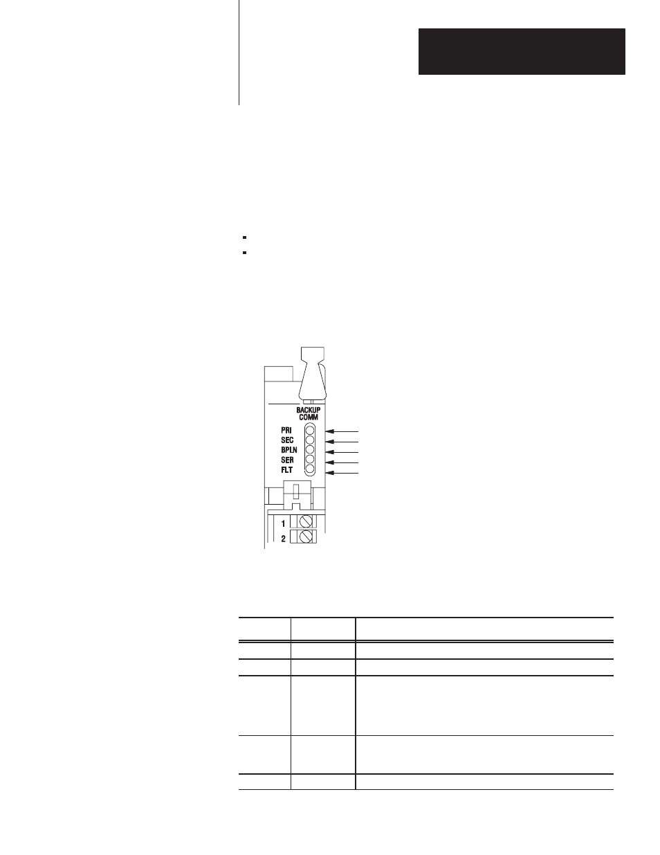 8 - diagnosing faults, Chapter objectives, Diagnosing faults with the status indicators | 8 – diagnosing faults, Diagnosing faults | Rockwell Automation 1785-BCM_BEM, D17856.5.4 PLC-5 Backup Communication Module User Manual User Manual | Page 111 / 161