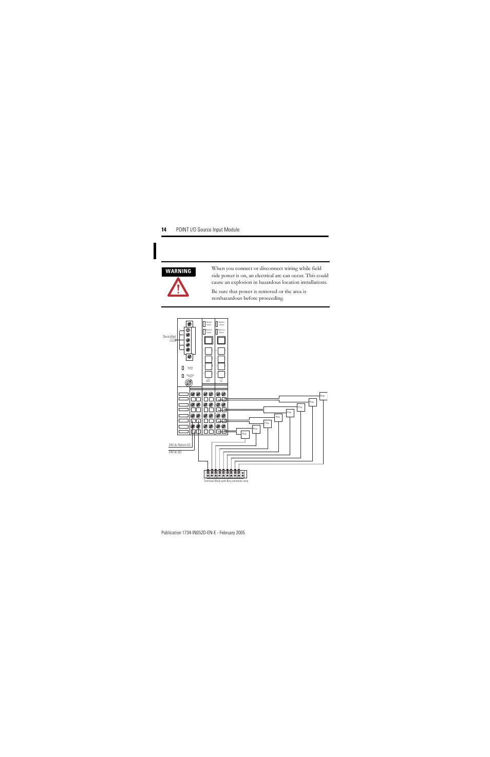 14 point i/o source input module | Rockwell Automation 1734-IV4/C Point I/O Source Input Module Installation Instructions User Manual | Page 14 / 24