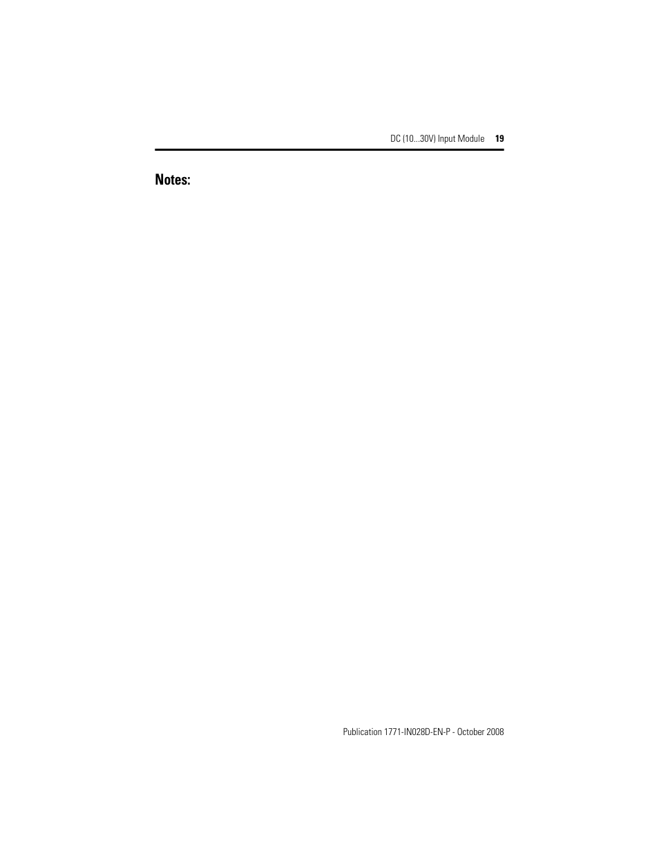 Rockwell Automation 1771-IBN DC (10-30V) INPUT Module Installation Instructions User Manual | Page 19 / 20