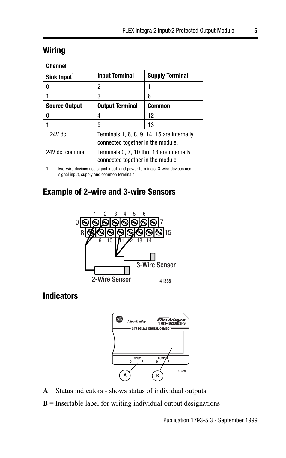 Rockwell Automation 1793-IB2XOB2PS FLEX INTEGRA 2 INPUT/2 PROTECTED OUTPUT MODUL User Manual | Page 5 / 12