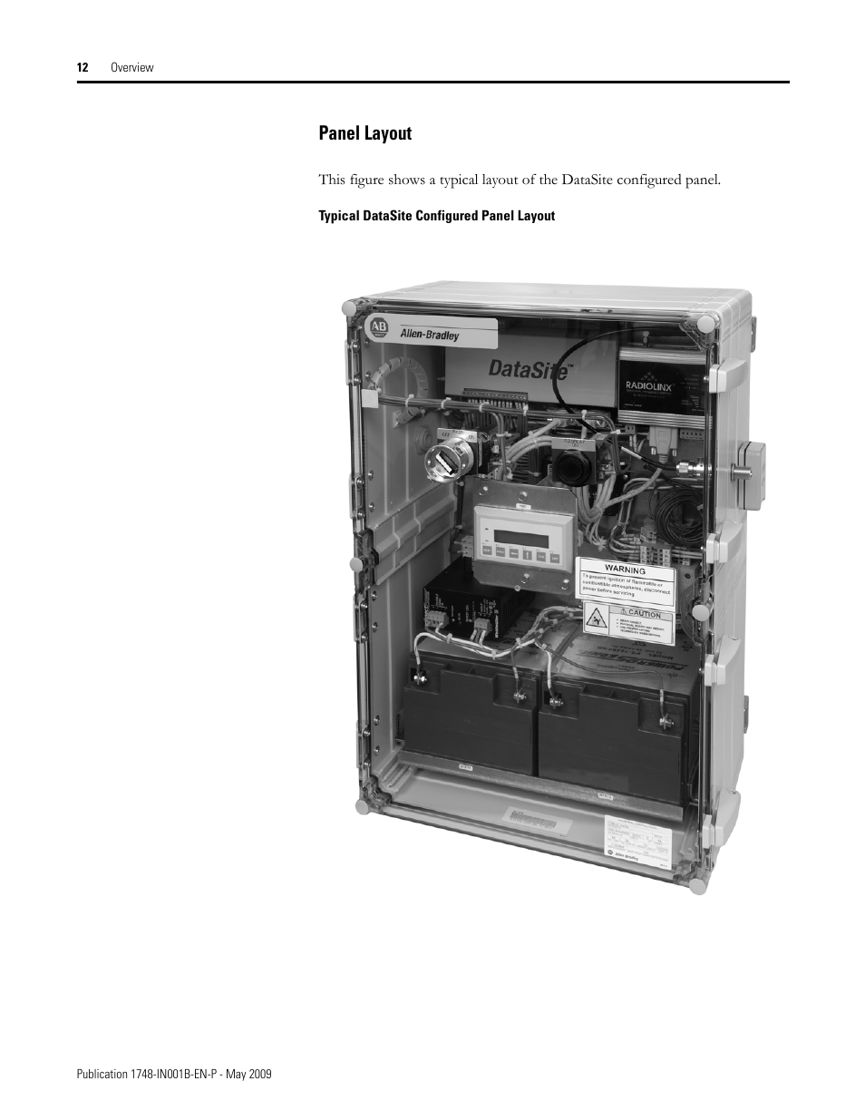 Panel layout | Rockwell Automation 1748 DataSite Configured Panel Installation Instructions User Manual | Page 12 / 56
