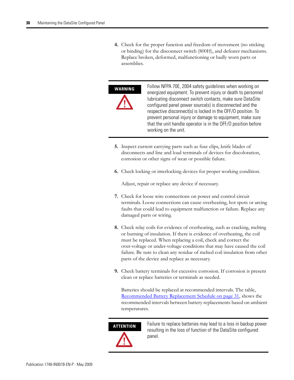 Rockwell Automation 1748 DataSite Configured Panel Installation Instructions User Manual | Page 30 / 56