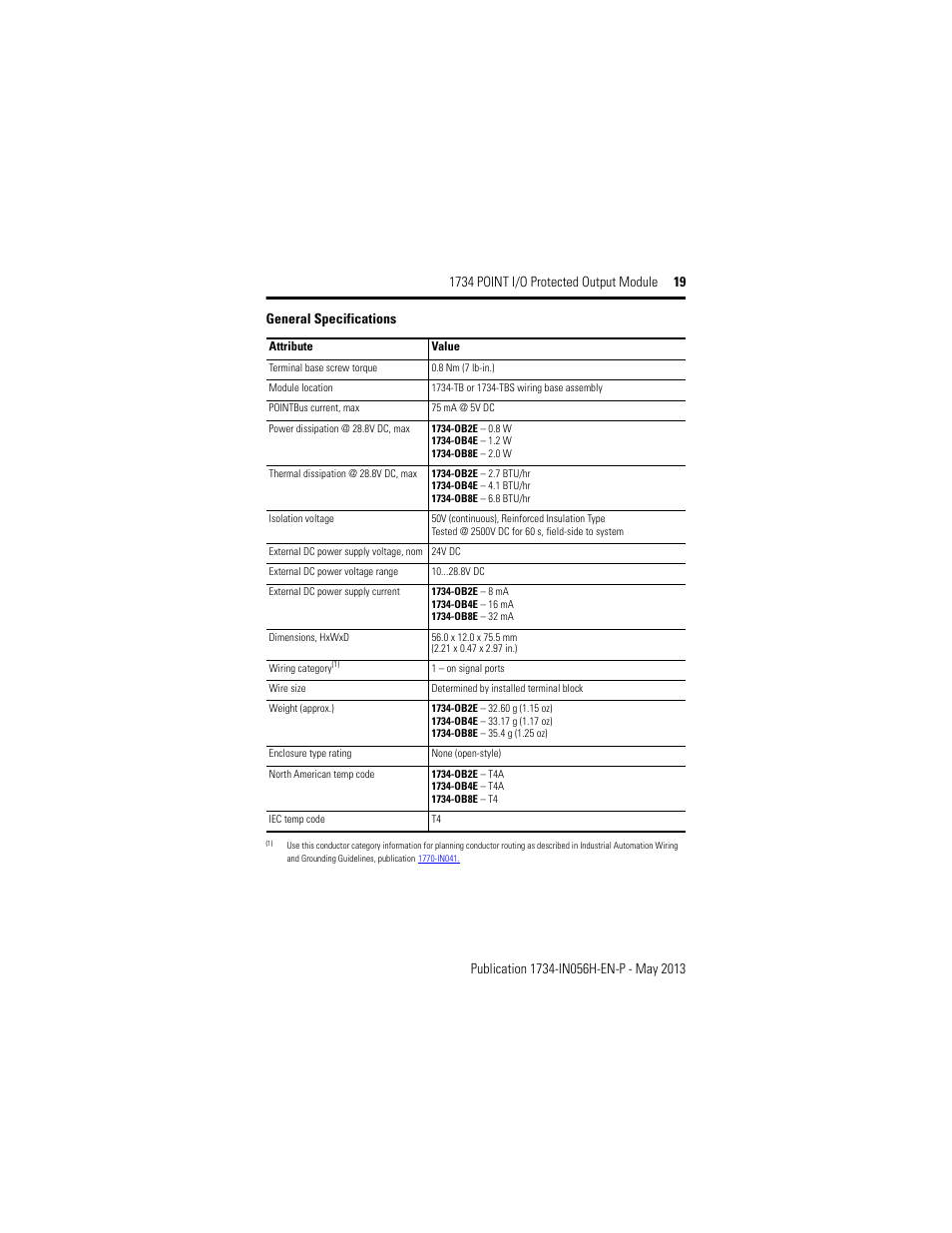 Rockwell Automation 1734-OB2E_4E_8E, Series C POINT I/O Protected Output Module Installation Instructions User Manual | Page 19 / 22