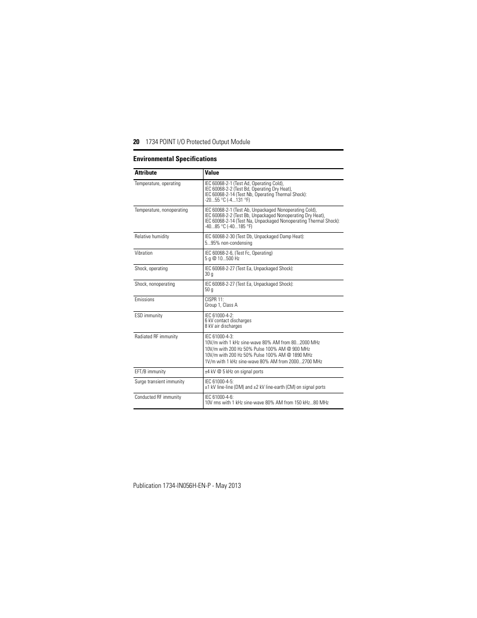 Rockwell Automation 1734-OB2E_4E_8E, Series C POINT I/O Protected Output Module Installation Instructions User Manual | Page 20 / 22