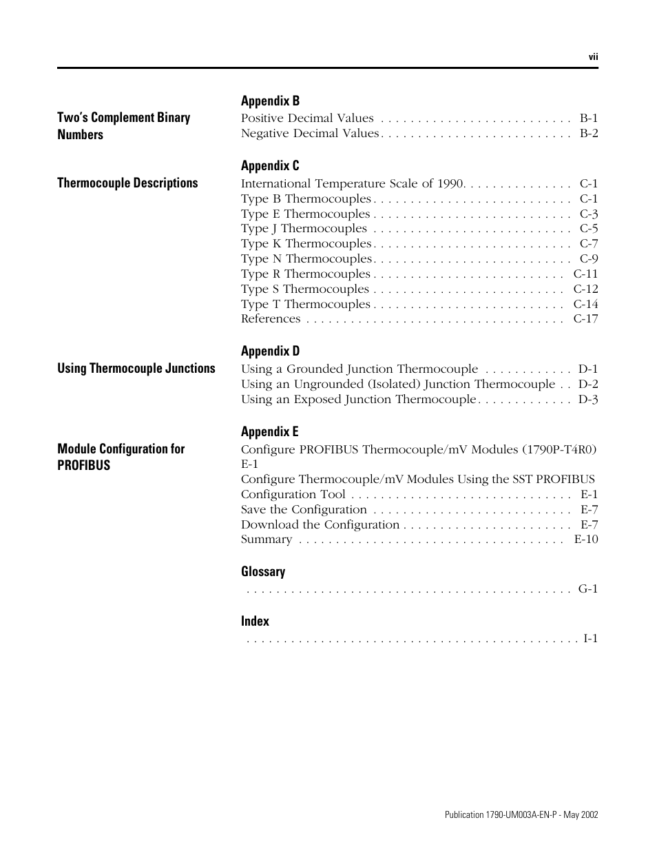 Rockwell Automation 1790P-T4T0 CompactBlock LDX I/O Thermocouple Modules User Manual | Page 7 / 112