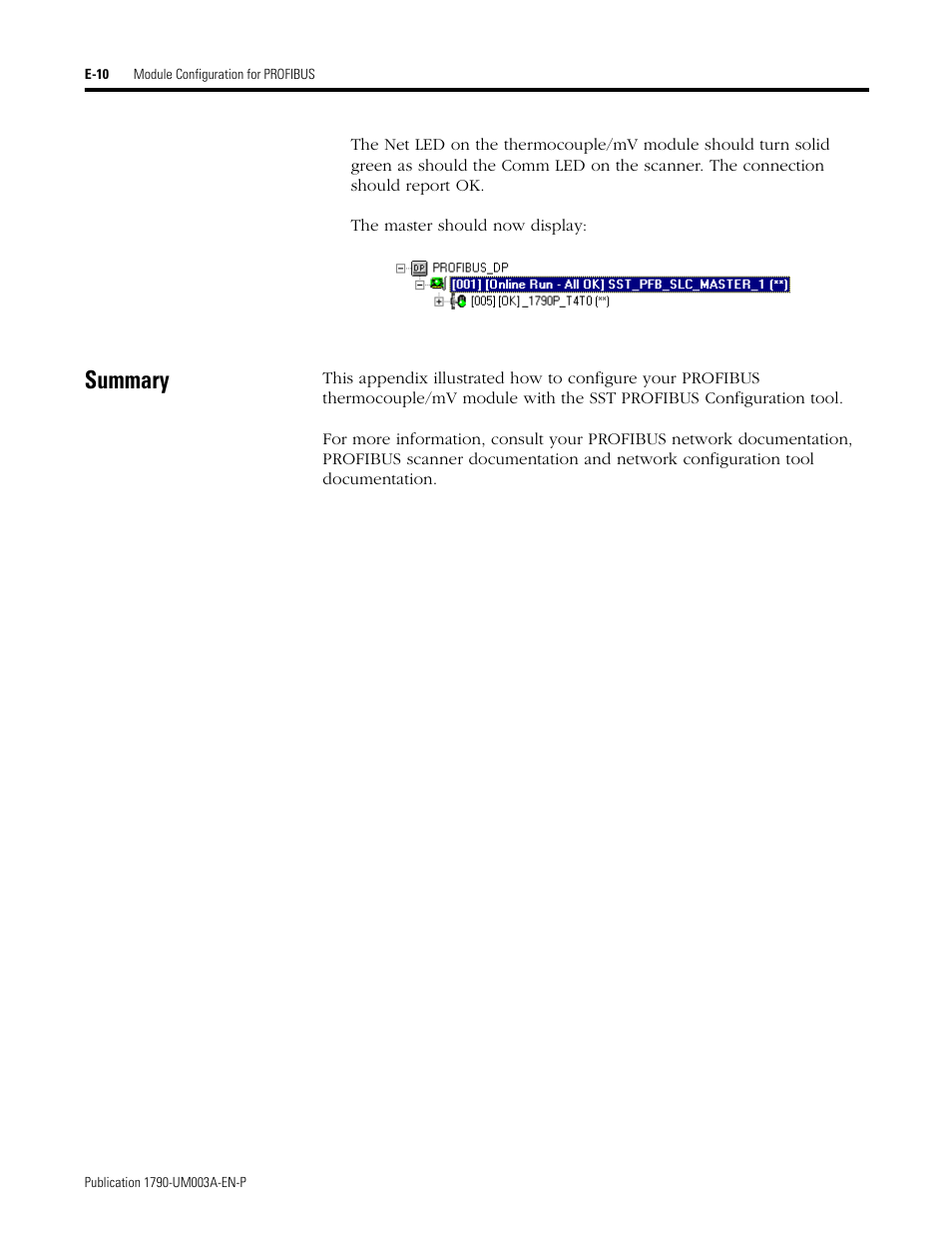 Summary | Rockwell Automation 1790P-T4T0 CompactBlock LDX I/O Thermocouple Modules User Manual | Page 98 / 112