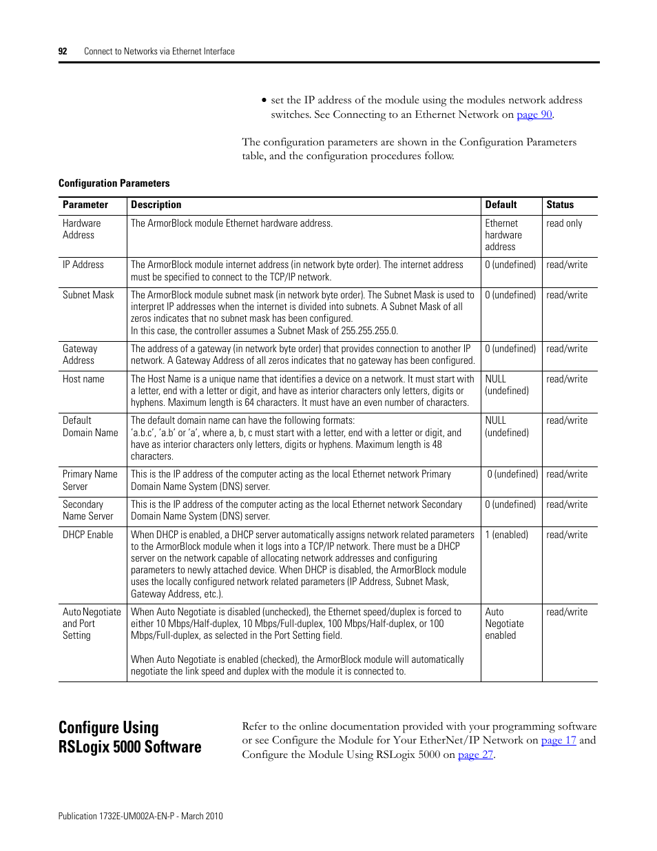 Configure using rslogix 5000 software | Rockwell Automation 1732E-IB16M12SOEDR EtherNet/IP ArmorBlock supporting Sequence of Events User Manual | Page 100 / 132