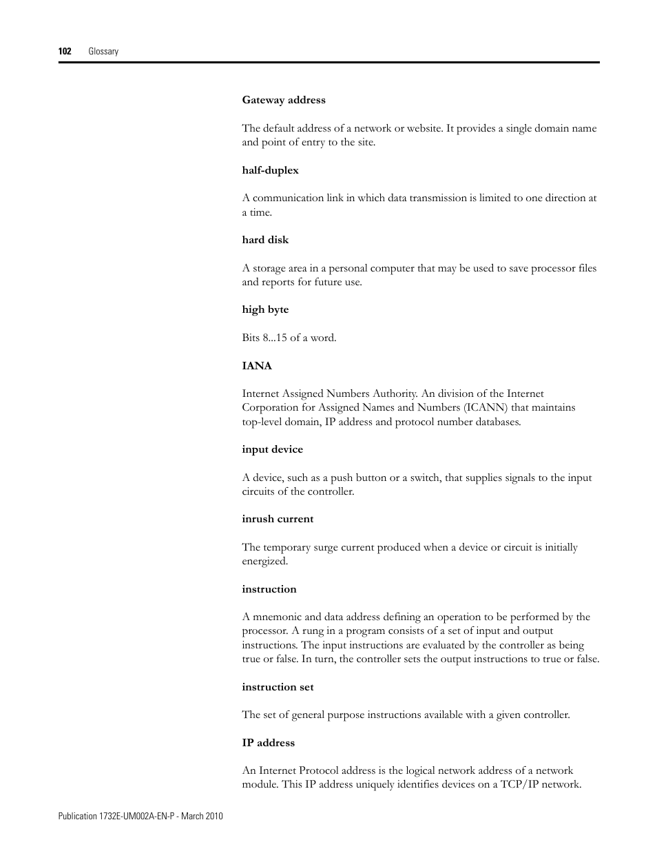 Rockwell Automation 1732E-IB16M12SOEDR EtherNet/IP ArmorBlock supporting Sequence of Events User Manual | Page 110 / 132