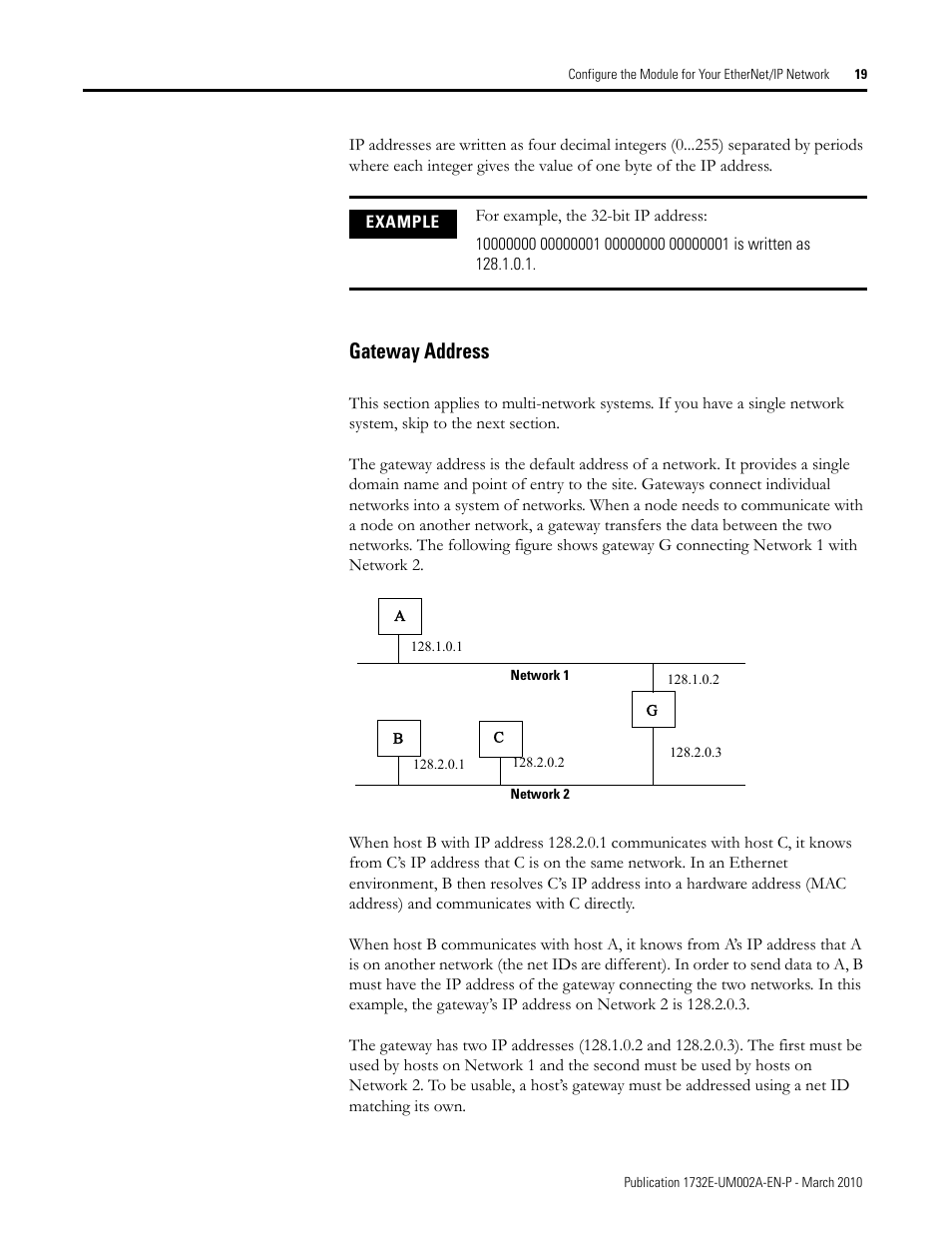 Gateway address | Rockwell Automation 1732E-IB16M12SOEDR EtherNet/IP ArmorBlock supporting Sequence of Events User Manual | Page 27 / 132