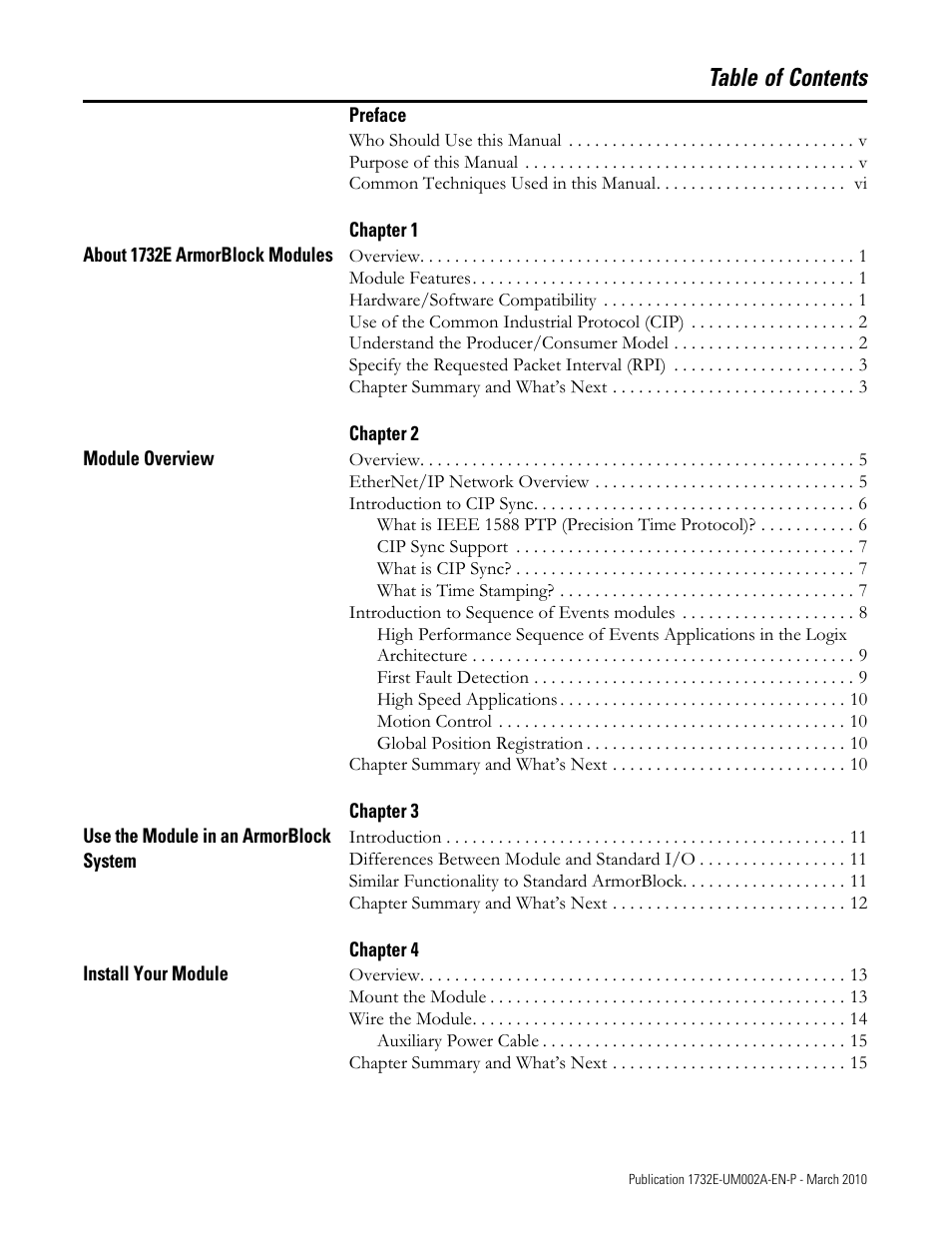 Rockwell Automation 1732E-IB16M12SOEDR EtherNet/IP ArmorBlock supporting Sequence of Events User Manual | Page 3 / 132