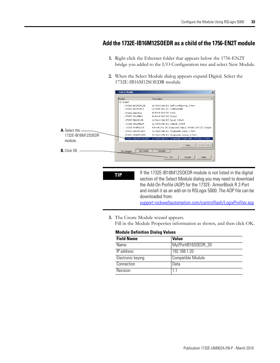 Rockwell Automation 1732E-IB16M12SOEDR EtherNet/IP ArmorBlock supporting Sequence of Events User Manual | Page 41 / 132