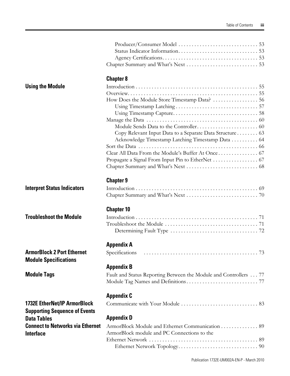 Rockwell Automation 1732E-IB16M12SOEDR EtherNet/IP ArmorBlock supporting Sequence of Events User Manual | Page 5 / 132