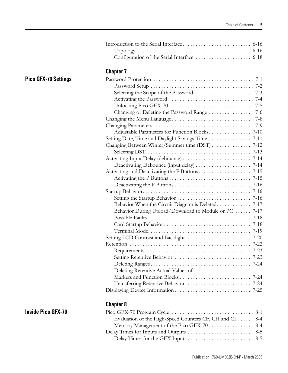 Rockwell Automation 1760-xxxx Pico GFX-70 Controllers User Manual User Manual | Page 11 / 400