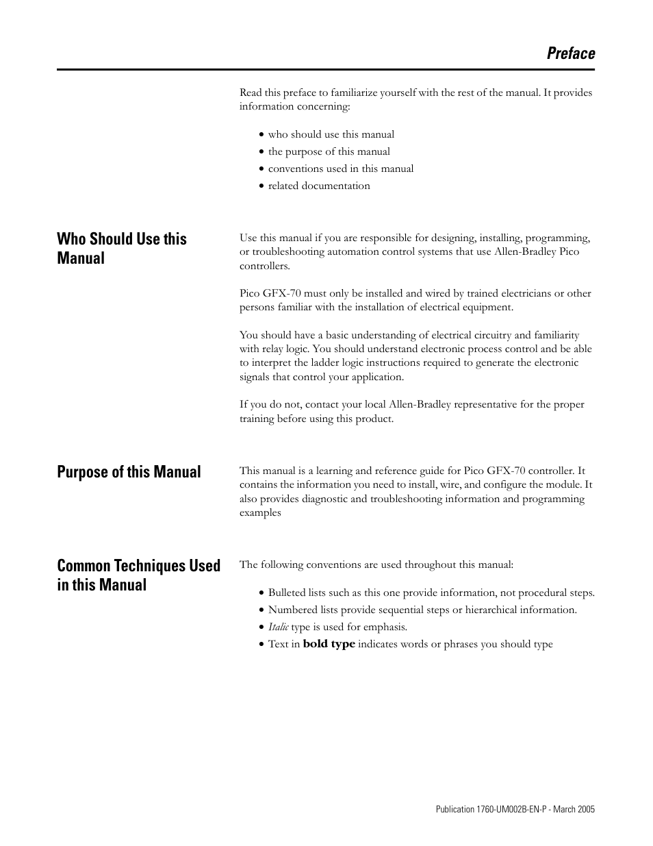Rockwell Automation 1760-xxxx Pico GFX-70 Controllers User Manual User Manual | Page 13 / 400