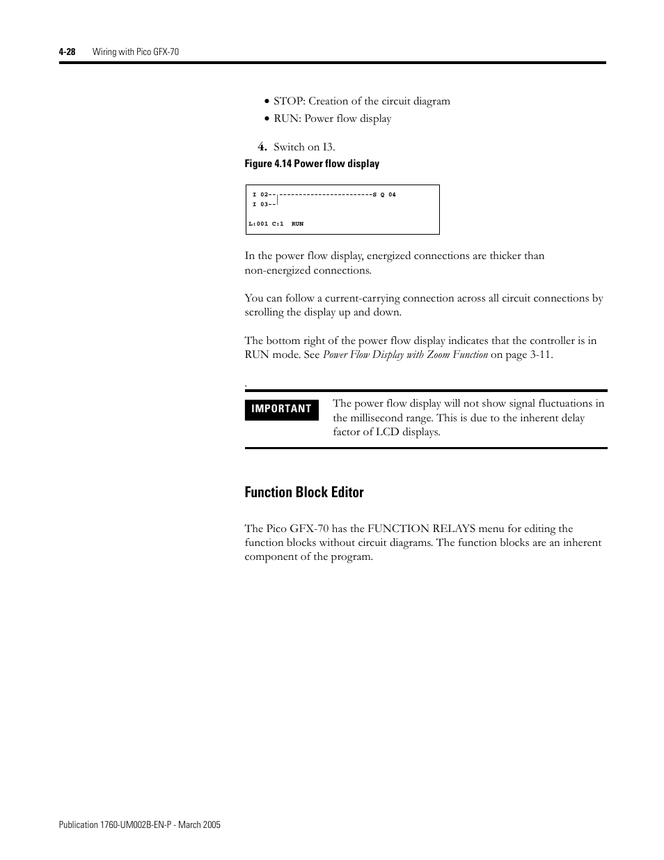 Function block editor -28, Function block editor | Rockwell Automation 1760-xxxx Pico GFX-70 Controllers User Manual User Manual | Page 138 / 400